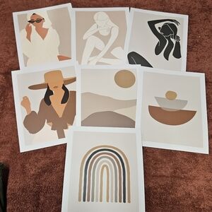 Modern Minimalist Art Print Set - Neutral Tones